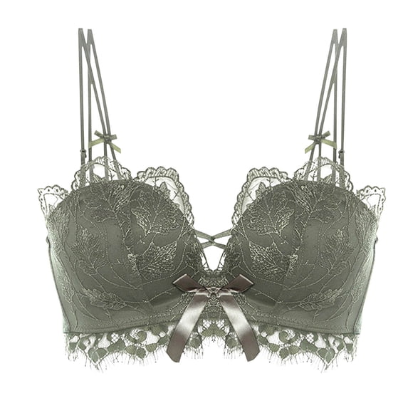 Kukoosong Push up Bras for Women Fashion Women's Solid Color Embroidery Thin Style Ventilate Bra without Steel Rim, Sizes L