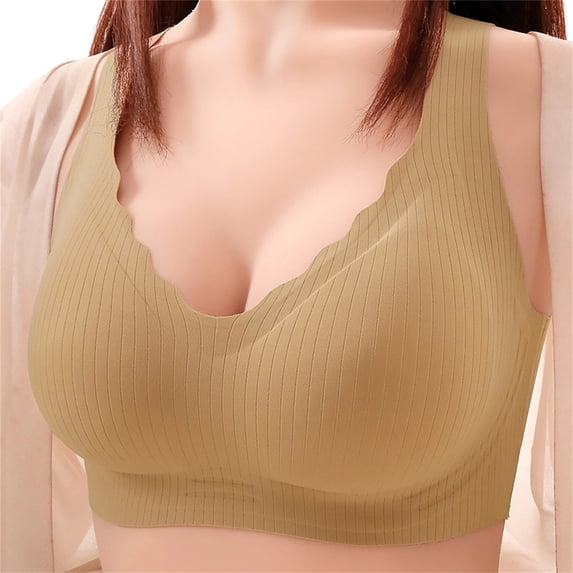 Kukoosong Push up Bras for Women Fashion Women's Solid Color No Steel Ring Push Up Breathable Underwear Daily Bra, Sizes 3XL