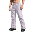 thumbnail image 1 of Kukoosong Snow Ski Pants for Men, Casual Faddish Solid Patchwork Multiple Pockets Trousers, Water Resistant Snowboarding Hiking Pants, 1 of 7