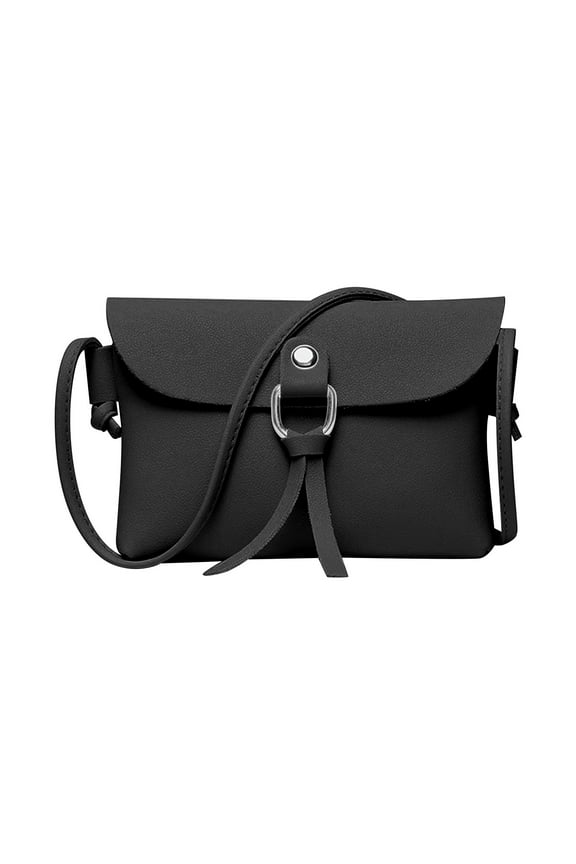 Crossbody Bags for Women Shoulder Bag Fashion Womens Solid Cover Tassels Cross Body Shoulder Telephone Coin Bag Black