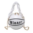 thumbnail image 1 of Kukoosong Crossbody Bags for Women Shoulder Bag Personalized Round Ball Female Bag Chain Basketball Bag All-Match Satchel Small Bag White, 1 of 6