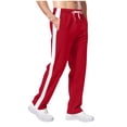 thumbnail image 1 of Kukoosong Sweatpants for Men, Men's Fashion Solid Color Drawstring Elastic Waist Pocket Sports Pants, Loose Comfy Trousers, 1 of 7