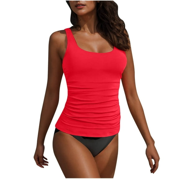 Kukoosong Tankini Swimsuits for Women High Waist Push-Up Padded Swimsuit Set with Bralette Top and Bottom Bathing Suits