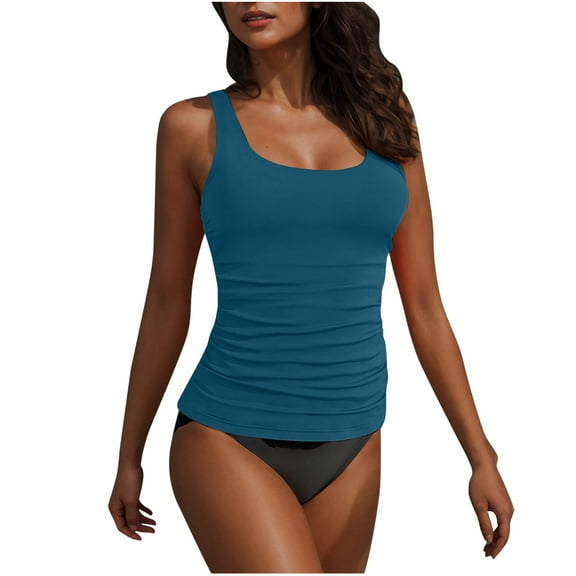 Kukoosong Tankini Swimsuits for Women High Waist Push-Up Padded Swimsuit Set with Bralette Top and Bottom Bathing Suits