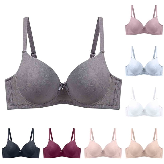 Kukoosong Underwire Bras for Women Fashion Women's Solid Color Maternity Sleeping Underwear with Underwear Daily Bra, Sizes 110D