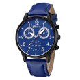 thumbnail image 1 of Kukoosong Watch for Men Fashion Mens Leather Military Casual Analog Quartz Wrist Watch Business Watches Men's Wrist Watches Blue, 1 of 1