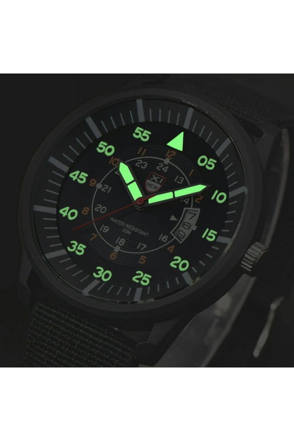 Watch for Men Military Mens Quartz Watch Black Dial Date Luxury Sport Men's Wrist Watches Black