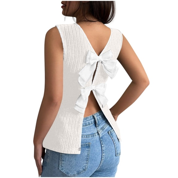 Kukoosong Women's Casual Sleeveless Tank Top Summer Fashion Solid Color Loose Fit Round Neck Comfortable Elastic Streetwear Daily Wear