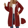 thumbnail image 1 of Kukoosong Women's Double Zip Up Hoodies Oversized Sweatshirts Winter School Outfits Casual Loose Jackets with Pockets, 1 of 6