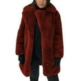 thumbnail image 1 of Kukoosong Women's Faux Fur Coats, Winter Warm Lapel Furry Mid-Length Jackets, Open Front Thick Faux Cardigan Outerwear Coats for Women, 1 of 5