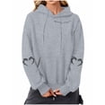 thumbnail image 1 of Kukoosong Women's Halloween Hoodie Casual Loose Long Sleeve Pullover Sweatshirts for Women with Pockets, 1 of 3