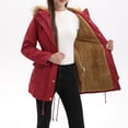 thumbnail image 1 of Kukoosong Women's Puffer Coats, Fall Winter Solid Color Double Pocket Casual Jackets, Button Down Parkas Down Jackets with Pockets, 1 of 6