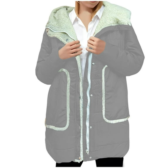Kukoosong Women's Puffer Coats, Women Solid Color Hooded Jacket, Winter Warm Lightweight Jackets with Waist Belt, Slim Temperament Cardigan Jacket