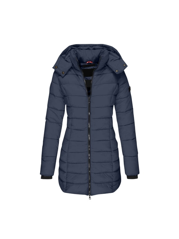 Women's Puffer Jackets, Winter Warm Zip Up Quilted Down Coat, Outdoor Casual Padded Keep Warm Cold Protection Lightweight Jackets with Pockets