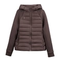 thumbnail image 1 of Kukoosong Women's Puffer Jackets, Winter Warm Zip Up Quilted Down Coat, Outdoor Casual Padded Keep Warm Cold Protection Hooded Jackets with Pockets, 1 of 6