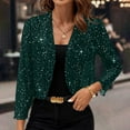 thumbnail image 1 of Kukoosong Women's Shiny Party Cardigan Jacket Winter Casual Open Front Coat, 1 of 6