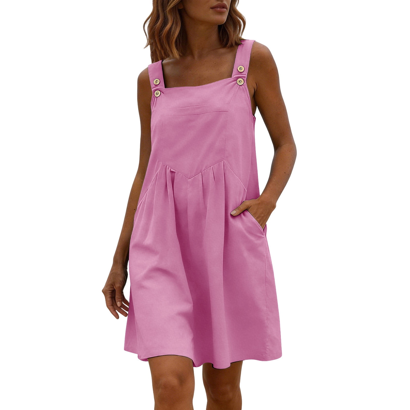 pastel pink overall dress Our Kawaii Women's Plus Size Pink Cute Japanese-Style Casual Corduroy Overall Dress is such a vibe