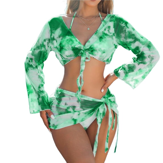 Kukoosong Women's Two Piece Swimsuit Set with Swim Skirt, Open Back Racerback, Back-Smoothing High Elastic Bikini for Beach and Pool