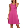thumbnail image 1 of Kukoosong Women's V-Neck Sleeveless Ruched Drawstring Bodycon Mini Dress for Casual Party, Sundresses Beach Vacation Dress, 1 of 7