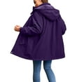 thumbnail image 1 of Kukoosong Women's Waterproof Rain Jacket Outdoor Windproof Zipper Pocket Parka Jacket Winter Warm Raincoat, 1 of 6