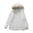thumbnail image 1 of Kukoosong Women's Waterproof Rain Jacket Outdoor Windproof Zipper Pocket Parka Jacket Winter Warm Windbreaker, 1 of 5