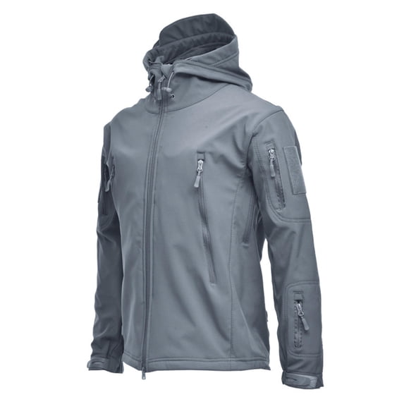 Kukoosong Women's Winter Rain Jackets, Fashion Outdoor Waterproof Windbreaker Jacket, Travel Solid Color Hooded Raincoats Outerwear with Pockets