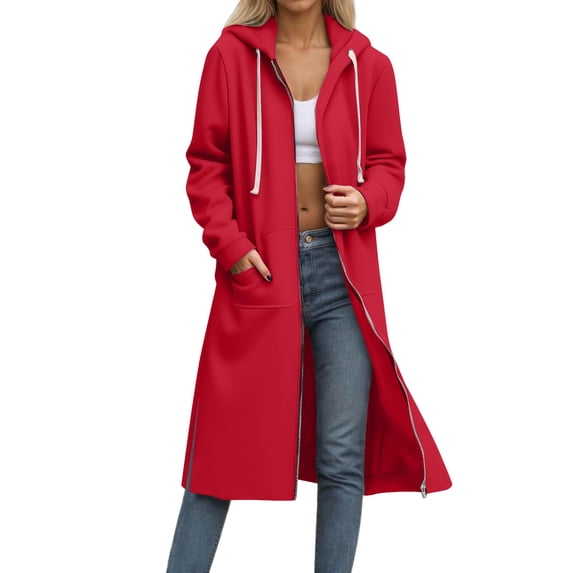 Kukoosong Women's Zip Up Hoodies Casual Women's Fashion Long Sleeve Hooded Drawstring Sweatshirts with Pockets