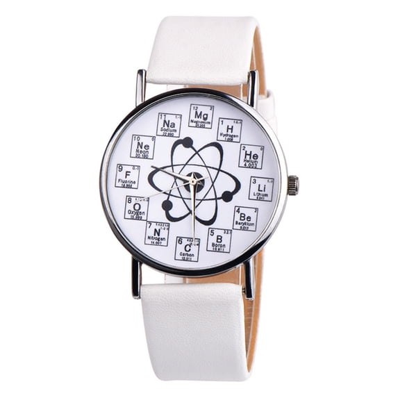 Kukoosong Womens Watches Sale Prime Fancy Womens Chemical Casual Leather Analog Quartz Watch Ladies Watches White