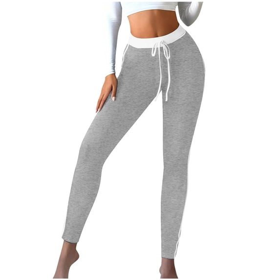 Kukoosong Yoga Pants for Women, Women's Fashion Casual Solid Color Pants, Elastic Waist Comfortable Long Pants, Workout Athletic Leggings