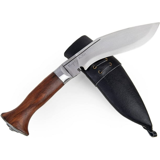 12" Full Tang Kukri Knife - 5 Fuller Blade, Rosewood Handle, Bushcraft & Camping Khukuri