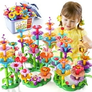 KukuFun Flower Garden Building Toys for 3-6 Year Old Girls, Educational Activity Preschool Birthday Gifts for 3 4 5 Year Old Girls, Toddlers Building Stem Toys