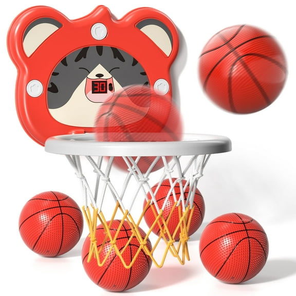 KukuFun Toddler Basketball Hoop Indoor Toys Gifts for 3 4 5 Year Old Boys Kids, Indoor Mini Scoring Basketball Hoop for Toddler Kids Boys Ages 3--6, Ideal 3 4 5 6 Year Old Boys Birthday Gifts