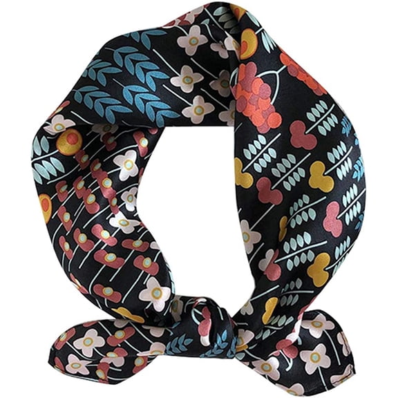 Kukuzhu 100% Mulberry Silk Scarfs Small Square Scarf 21" x 21" Neck Scarf Breathable Lightweight for Women Gift Packed