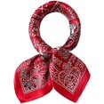 thumbnail image 1 of Kukuzhu 100% Mulberry Silk Scarfs Small Square Scarf 21" x 21" Neck Scarf Breathable Lightweight for Women Gift Packed, 1 of 7