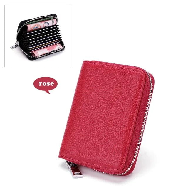 Kukuzhu 1PC Men Business Card Holder Genuine Leather Credit Card Holder