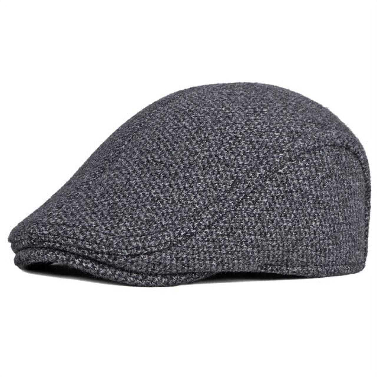 Kukuzhu 3856 Beret Cap New Men Wool Hat Autumn Winter Hats with Ear
