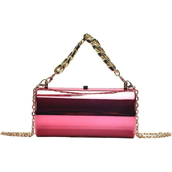 Kukuzhu Acrylic Evening Bags Women Chic Bright Party Evening Clutch Purse Handbag Chain Shoulder Bag