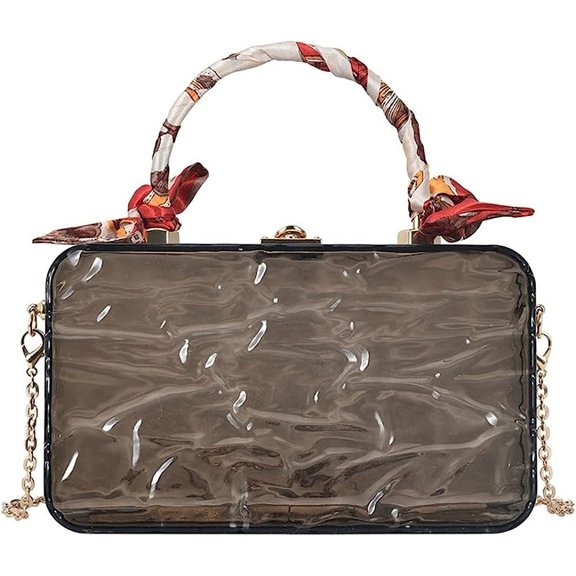 Kukuzhu Acrylic Transparent Evening Handbags Women Chic Soft Handle Party Evening Clutch Purse
