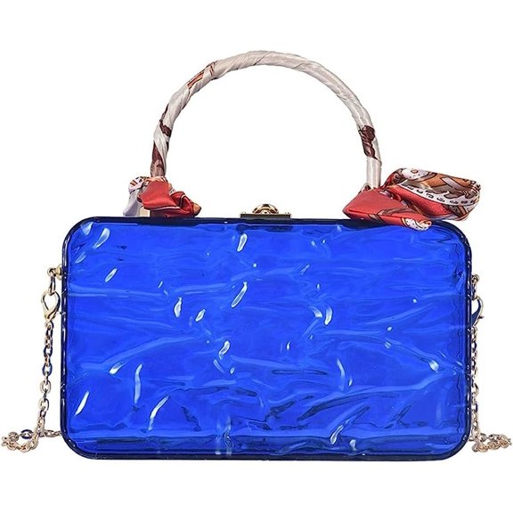 Kukuzhu Acrylic Transparent Evening Handbags Women Chic Soft Handle Party Evening Clutch Purse