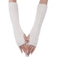 thumbnail image 1 of Kukuzhu Arm Warmers Y2K Rib Knit Arm Warmers Fingerless Grunge Gloves Gyaru Lolita Y2K Accessories Harajuku Arm Sleeves, 1 of 5