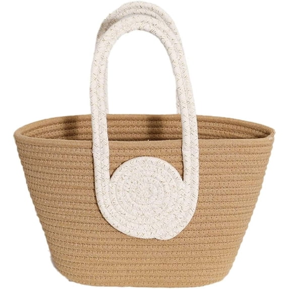 Kukuzhu Beach Bag for Women Handwoven Tote Bag Large Stylish Handbag Shoulder Bag for Travel Vacation