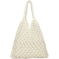 thumbnail image 1 of Kukuzhu Beach Bags for Women, 2 in 1 Summer Mesh Beach Tote Bag Hand Woven Beach Bag Weaving Hollow Shoulder Bag Handbag, 1 of 5