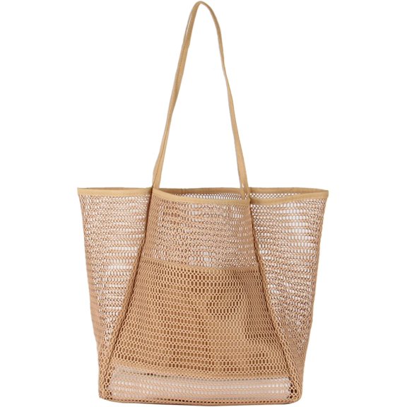 Kukuzhu Beach Tote Bags for Women Mesh Summer Large Shoulder Bag