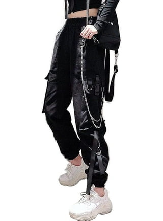 Cargo Pants 2023 Harem Pants Fashion Punk Pockets Jogger Trousers With  Chain Harajuku Elastics High Waist Streetwear