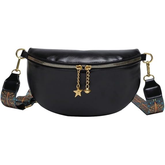 Kukuzhu Bohemia Sling Bag for Women Oil Wax Leather Chest Bag Retro Shoulder Bag Chic Crossbody Hobo Bag 2023