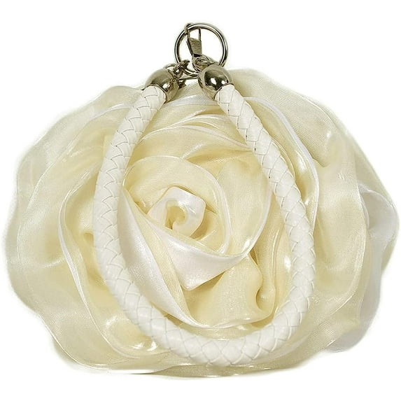 Kukuzhu Bride Flower Evening Bags Mini Women Chic Wedding Party Evening Clutch Purse Handbag