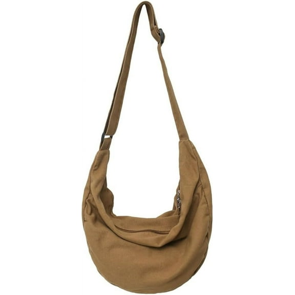 Kukuzhu Canvas Casual Messenger Bag for Women Hobo Crossbody Bag Shouder Purse Tote Handbag Men