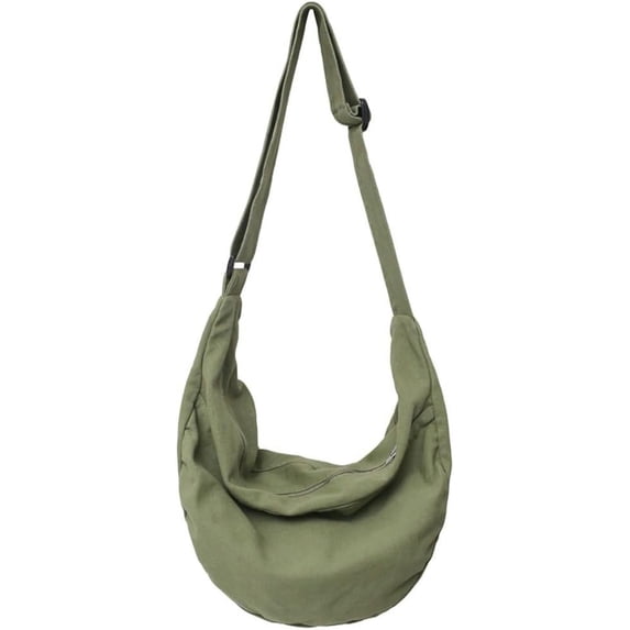 Kukuzhu Canvas Casual Messenger Bag for Women Hobo Crossbody Bag Shouder Purse Tote Handbag Men