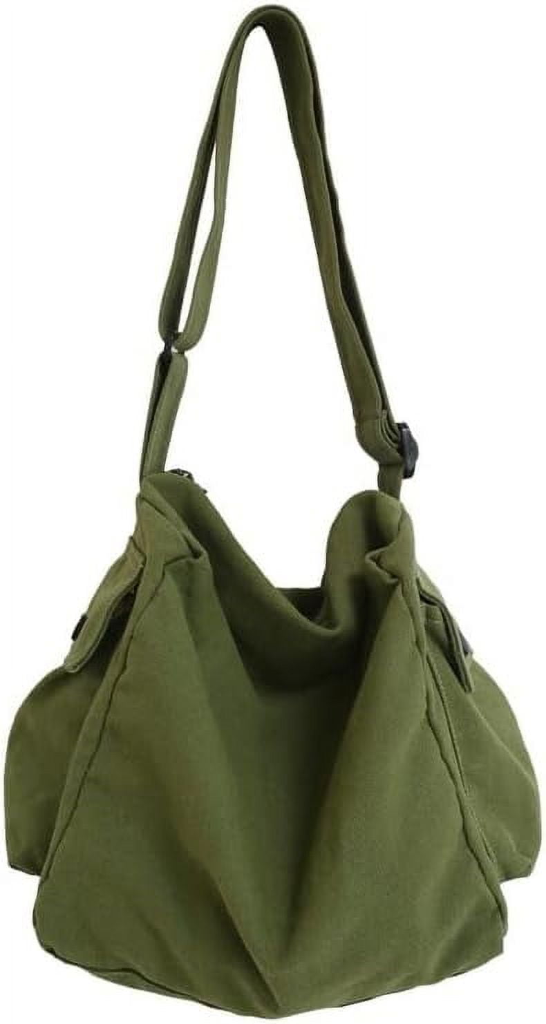 Kukuzhu Canvas Crossbody Bag for Women Men Shoulder Bag