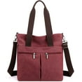 thumbnail image 1 of Kukuzhu Canvas Hobo Bag for Women Shoulder Crossbody Bag Large Totes Retro Handbag Commuting Purse Top Handle Bag, 1 of 7